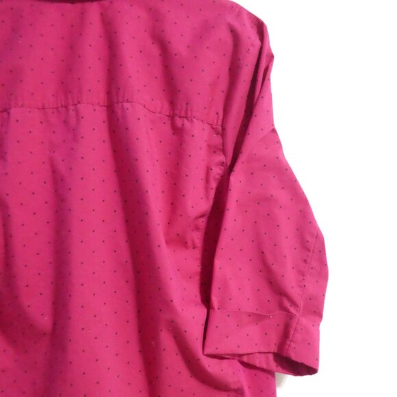 CROFT & BARROW Stretch | large | Polka Dot Button-Up Shirt With Collar & Pockets - Picture 14 of 15